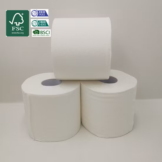 Papel higiénico de pulpa de bambú de protección del medio ambiente natural